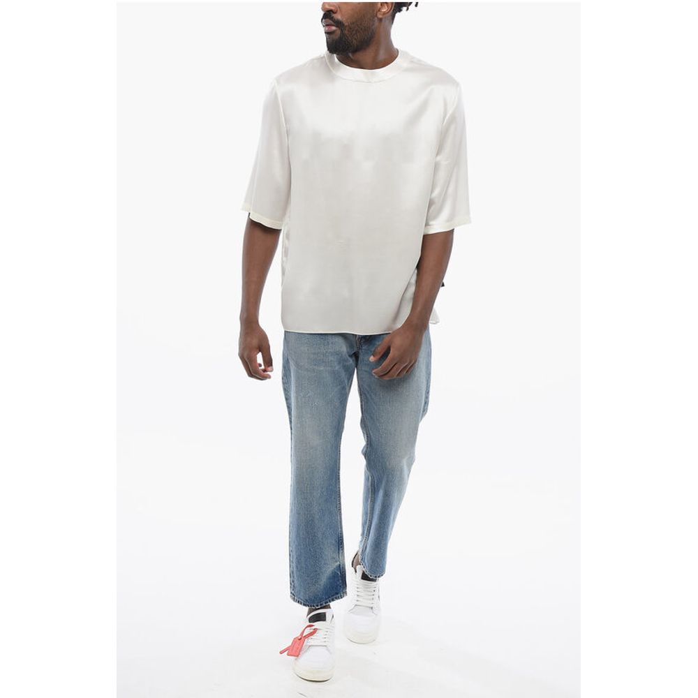 Saint Laurent Short-sleeved Silk Blouse