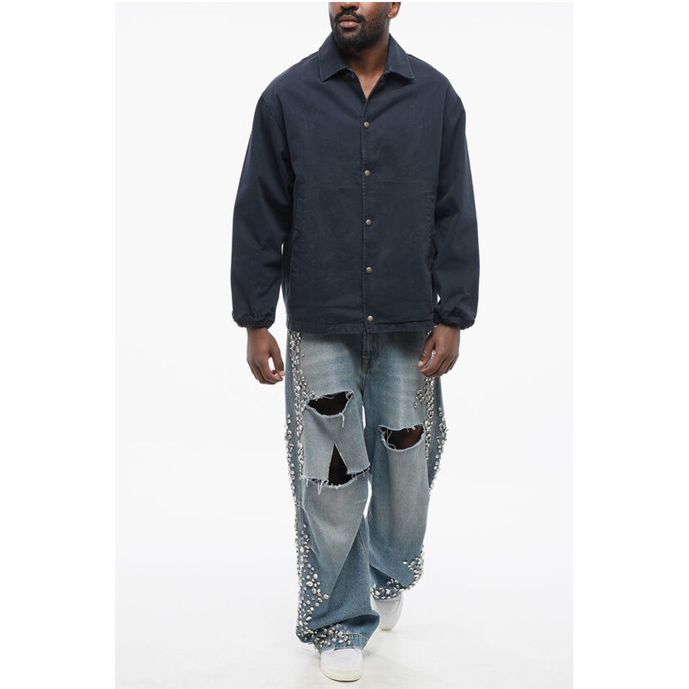 Armani EMPORIO Twill Cotton Overshirt with Snap Buttons