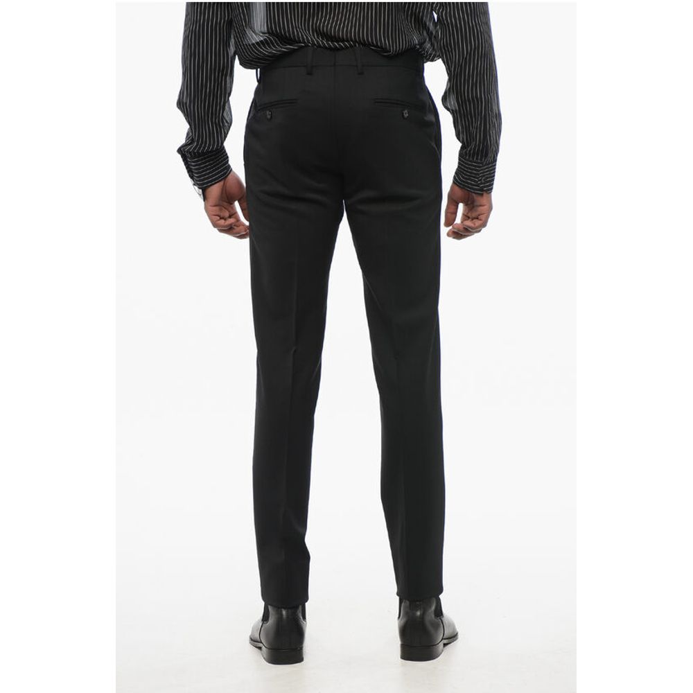 Dolce & Gabbana 4-Pocketed Stretch Wool Pants with Belt Loops