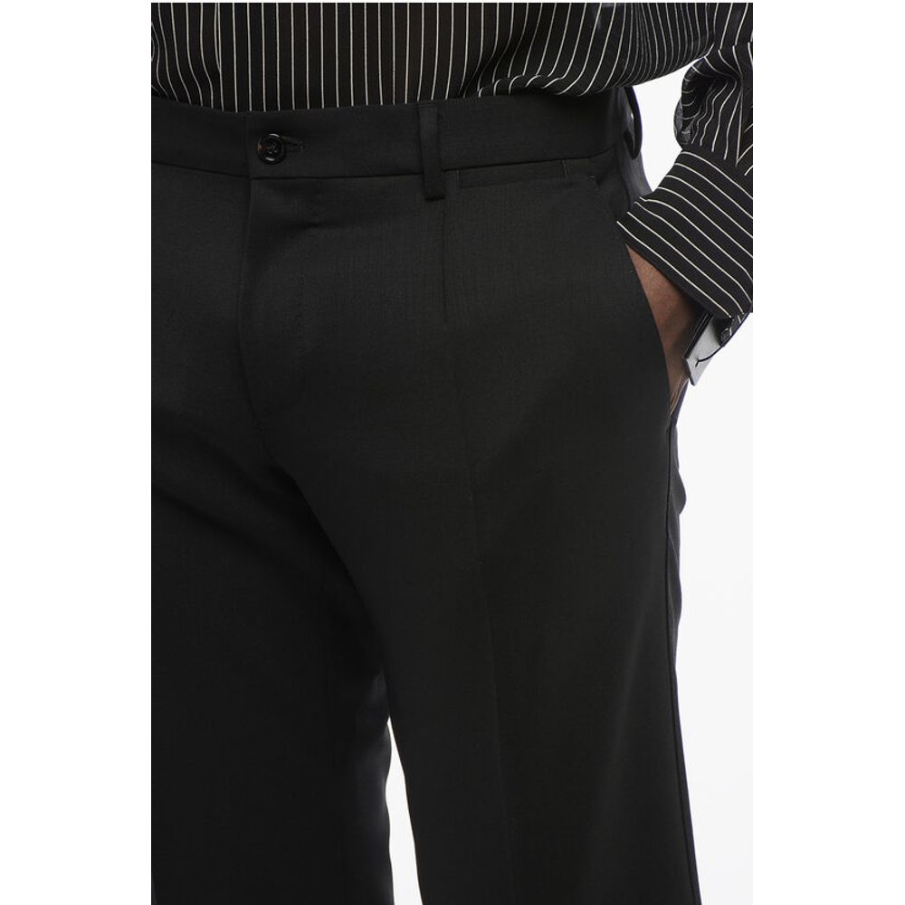 Dolce & Gabbana 4-Pocketed Stretch Wool Pants with Belt Loops
