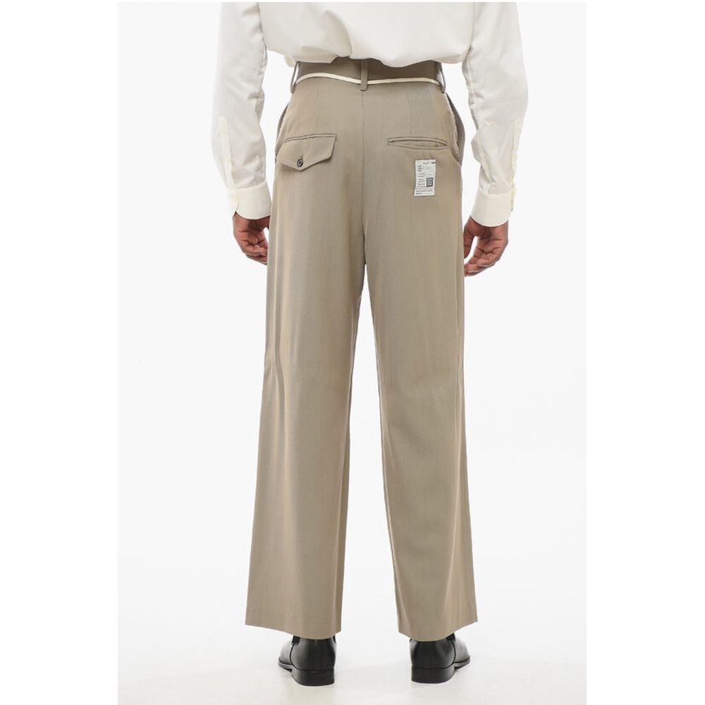 Maison Mihara Yasuhiro 4-Pocketed Wool Blend Pants with Drawstringed Waist