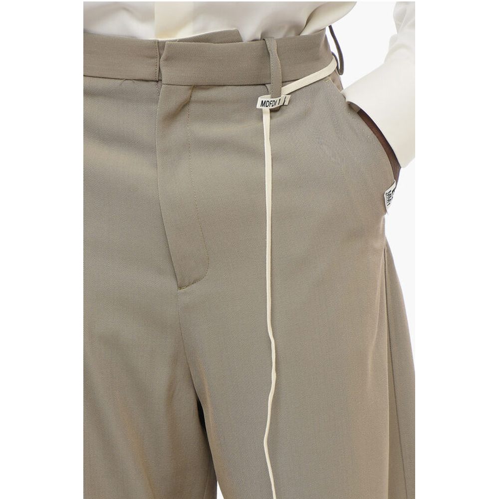 Maison Mihara Yasuhiro 4-Pocketed Wool Blend Pants with Drawstringed Waist