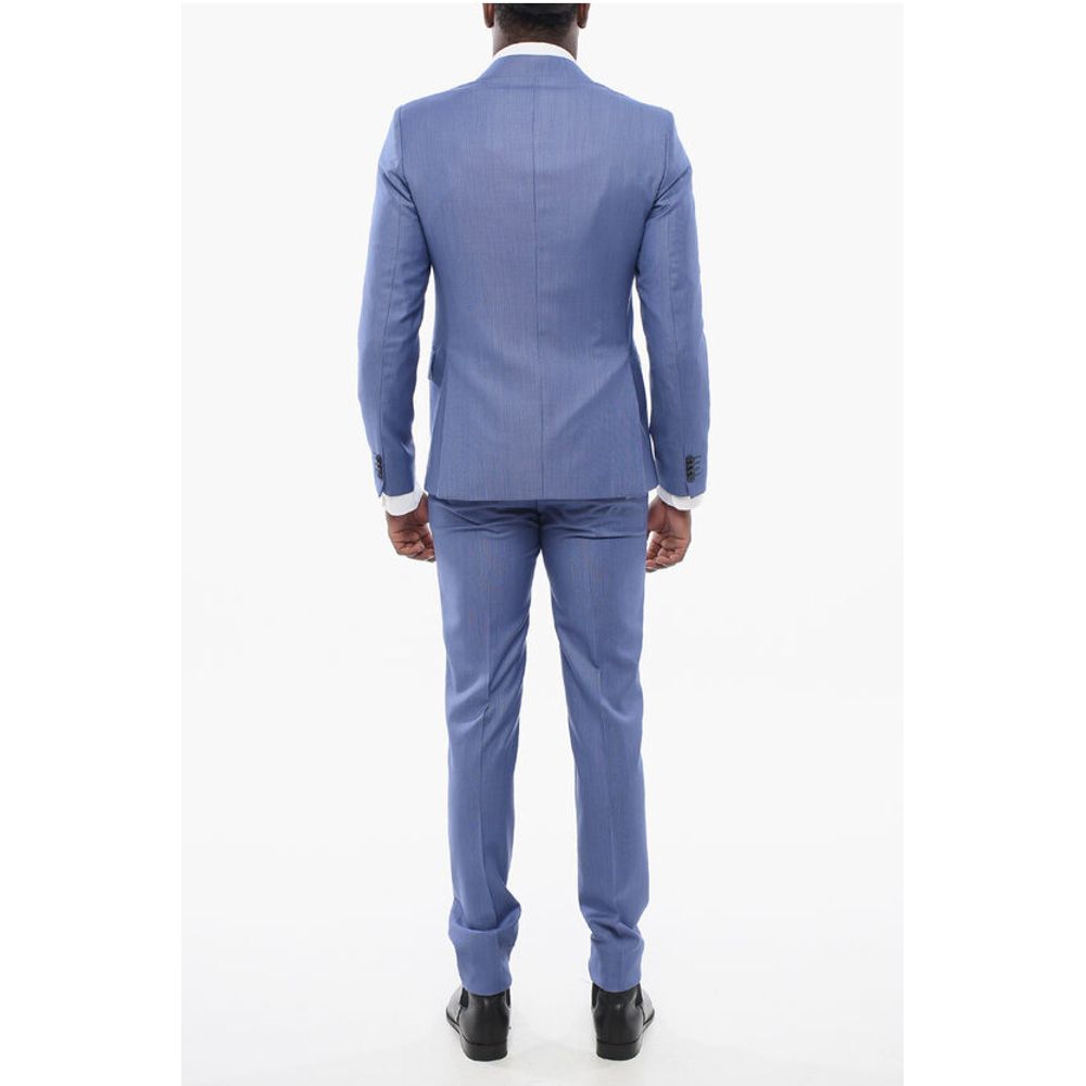 Brian Dales Bird's Eye Wool Suit with Flap Pockets