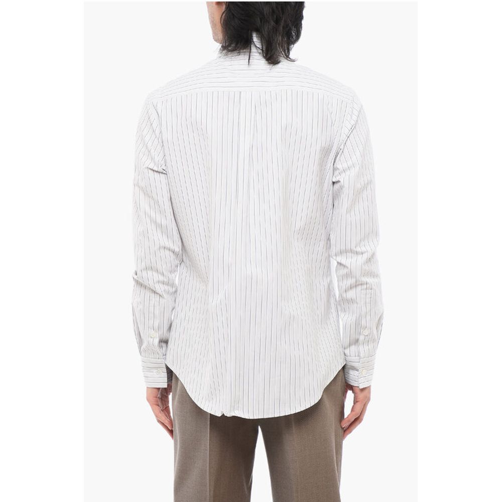 Bottega Veneta Hairline Cotton Shirt with Breast-pocket