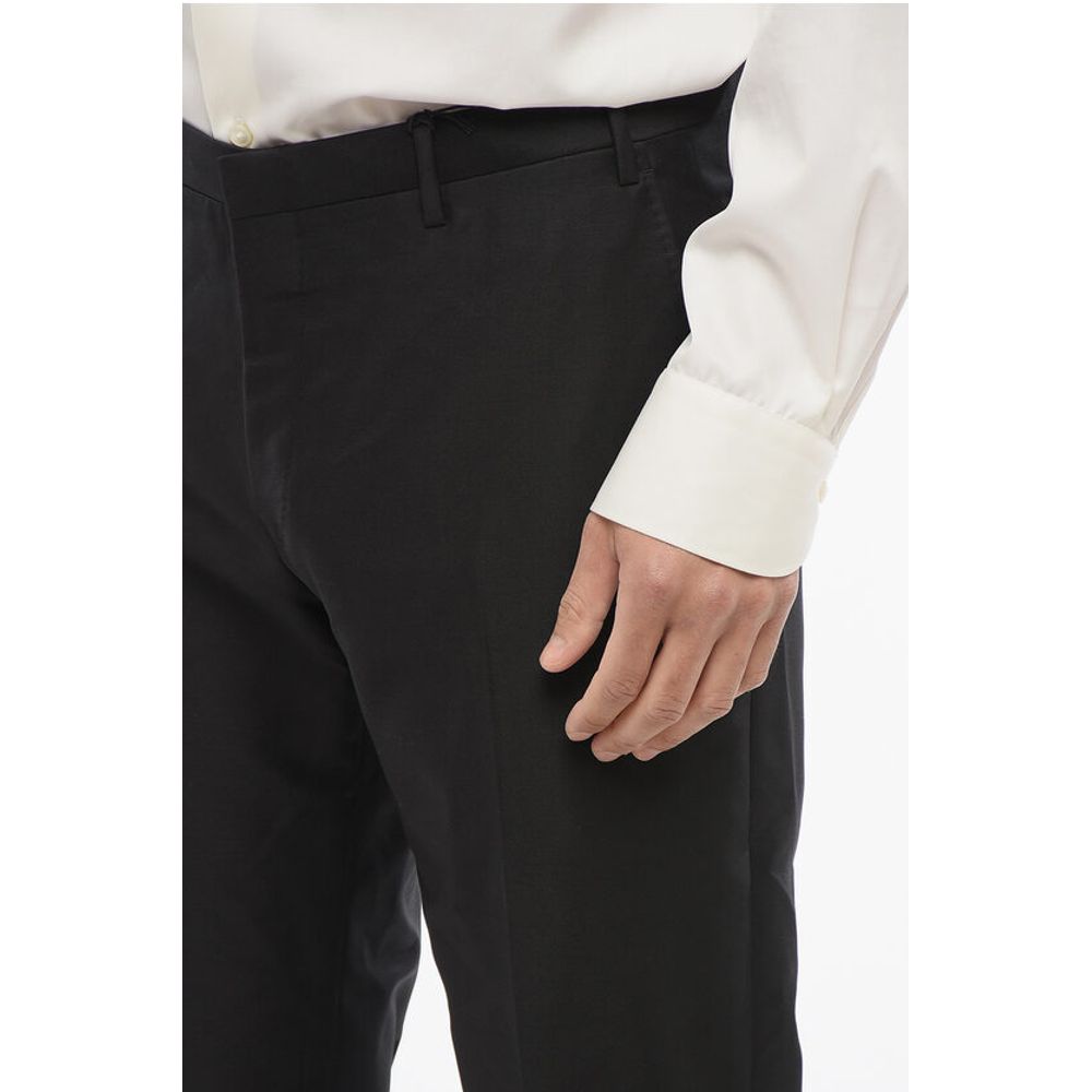 Corneliani CC COLLECTION Rip Stop Checked Wool and Silk CERIM.RESET Pan