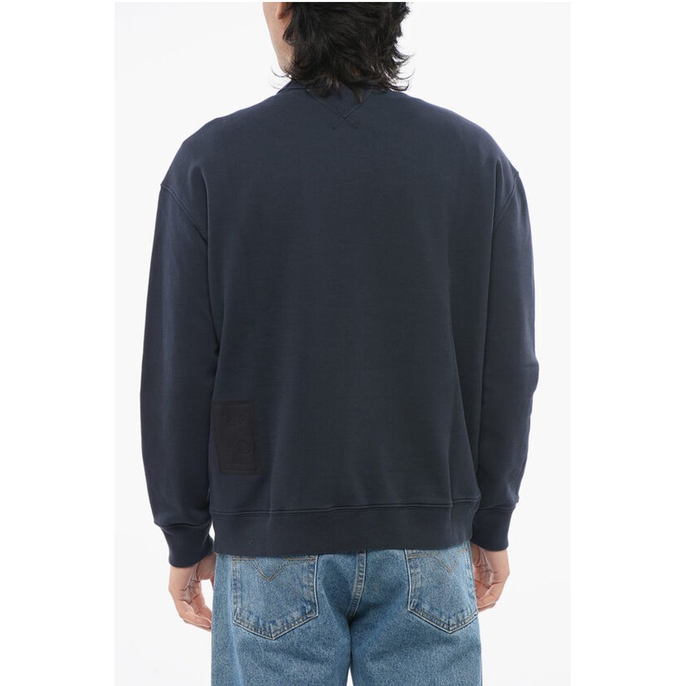 Ten c Solid Color Brushed Cotton Crewneck Sweatshirt