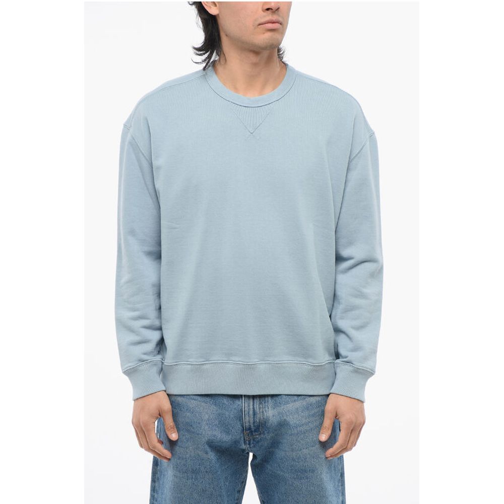 Ten c Solid Color Brushed Cotton Crewneck Sweatshirt