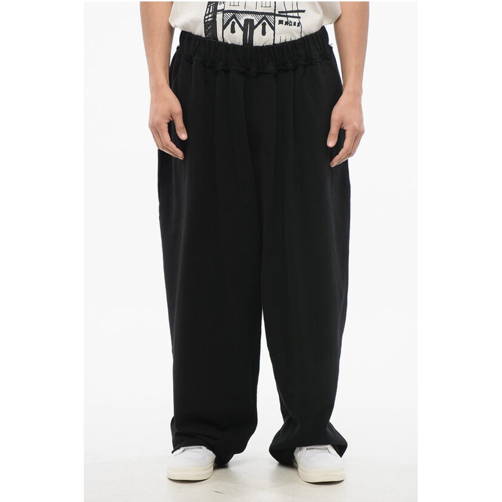 Airei Wide Leg Organic Cotton Joggers with Elastic Waistband