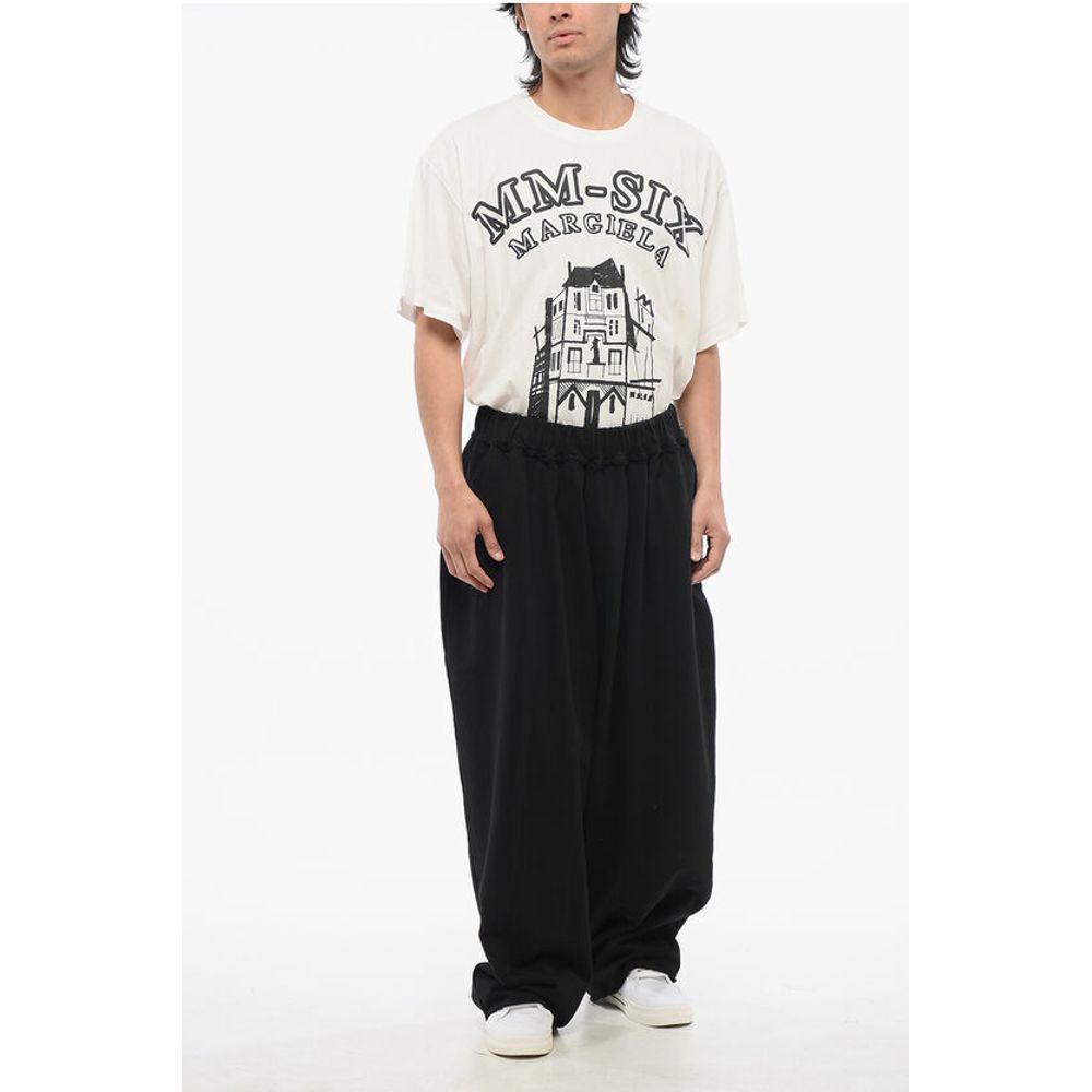 Airei Wide Leg Organic Cotton Joggers with Elastic Waistband
