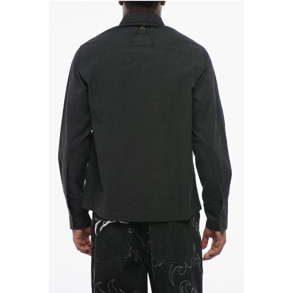 Airei Lightweight Cotton Overshirt with Zip Closure