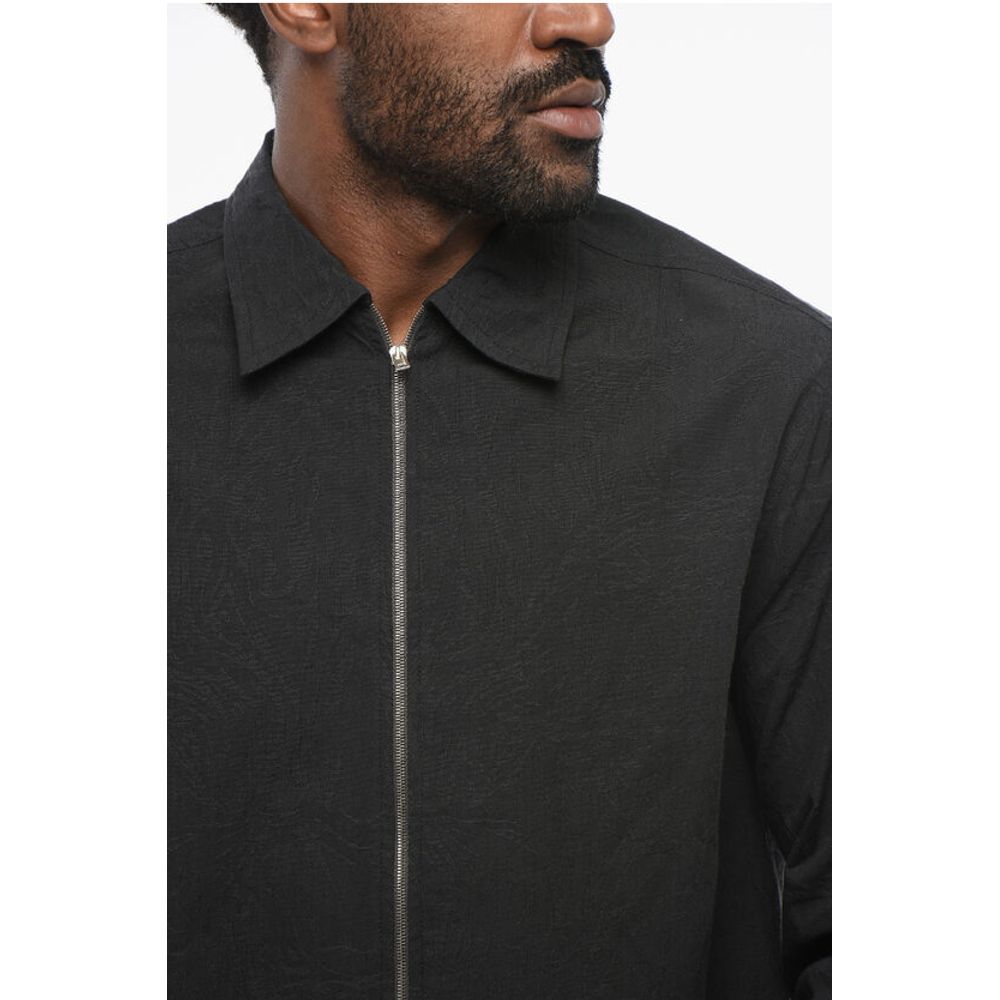 Airei Lightweight Cotton Overshirt with Zip Closure