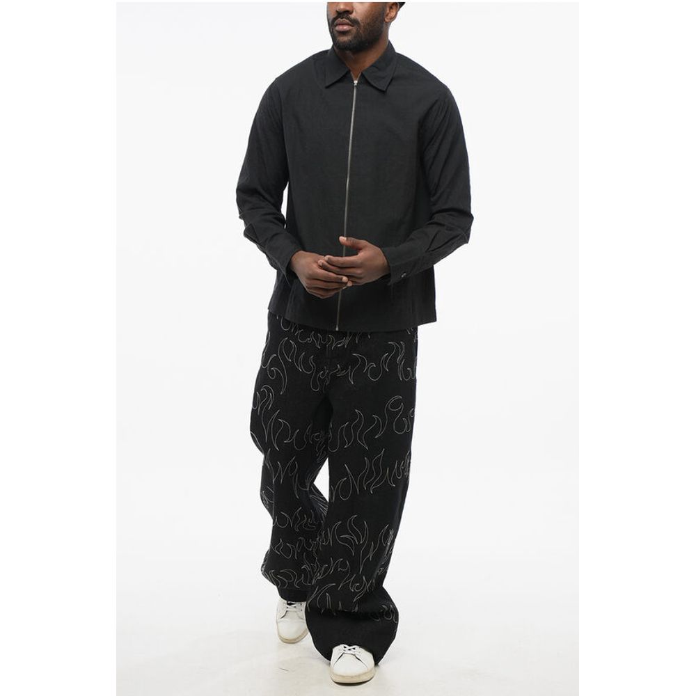 Airei Lightweight Cotton Overshirt with Zip Closure