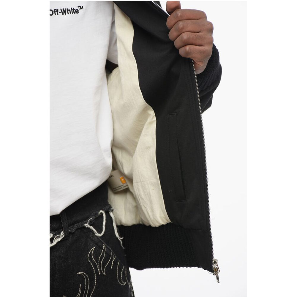 Airei Cotton Padded Jacket with Hood and Knit Edge