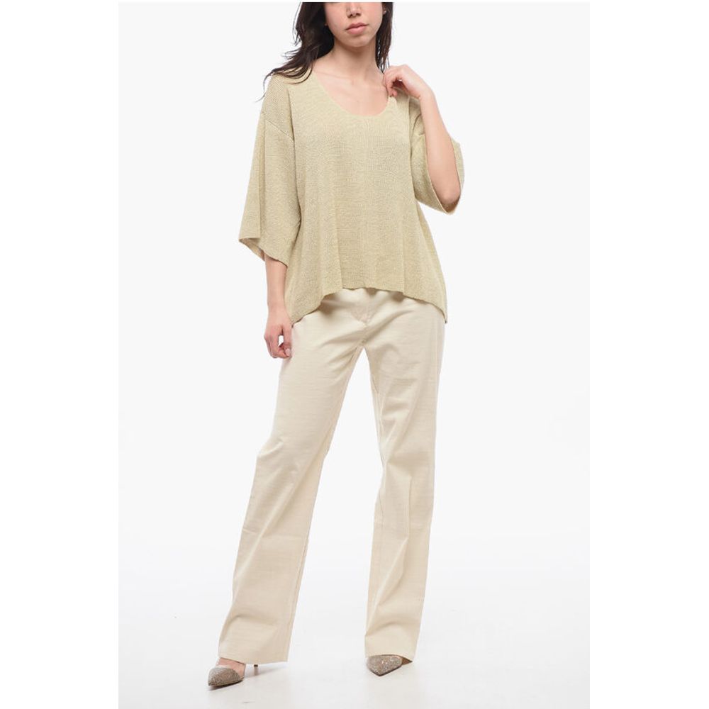 The Row Linen FALEXIS Top with 3/4 Sleeves