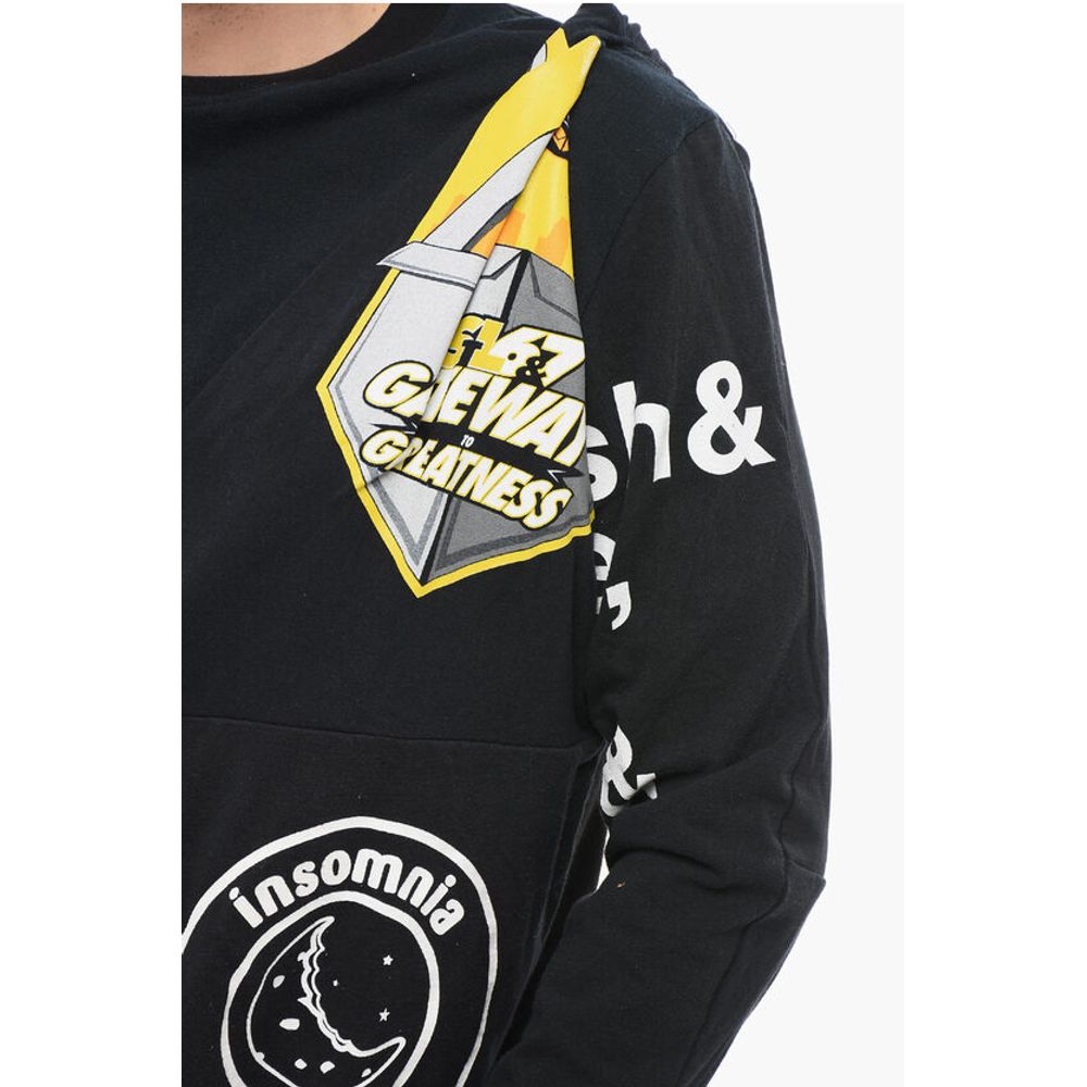 Marine Serre Printed Asymmetrical Effect Crew-neck T-shirt