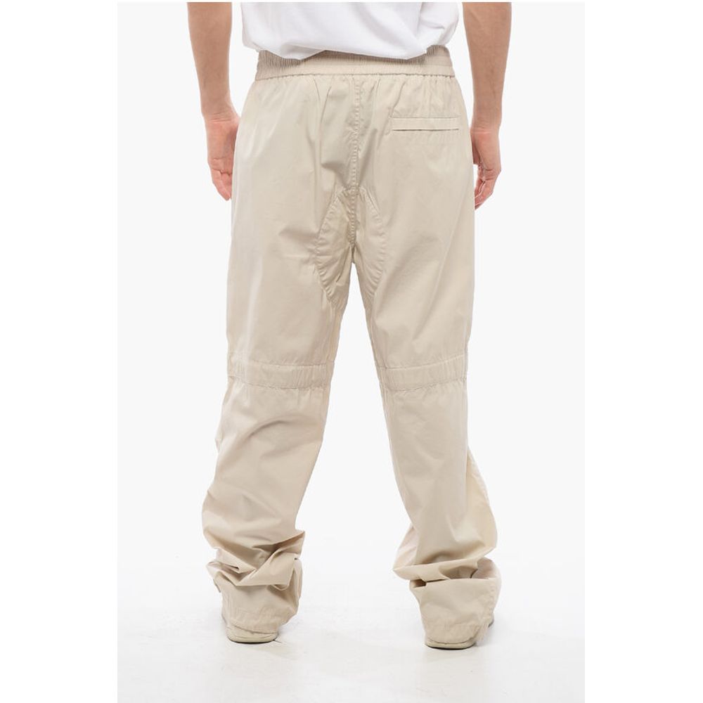 Burberry Cotton Blend Pants with Drawstringed Ankle