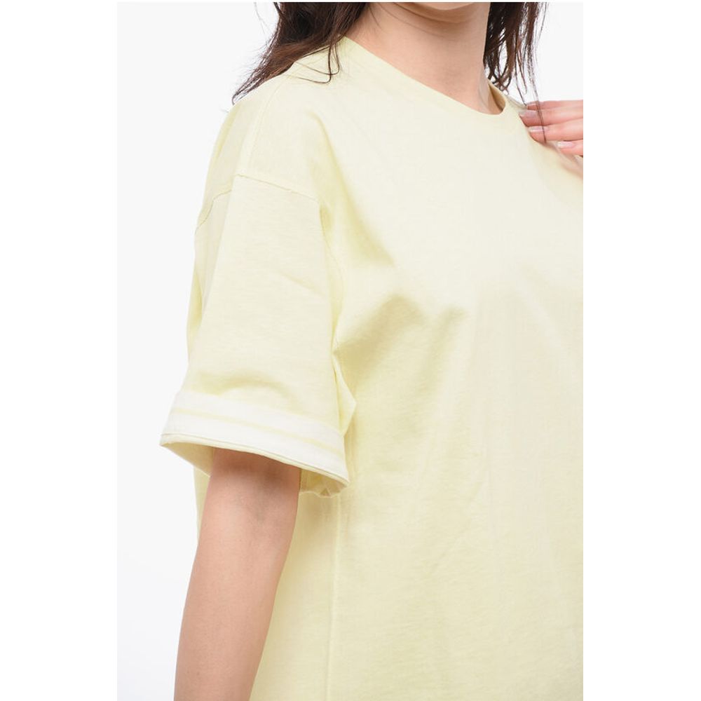 Burberry Crew Neck Dropped Shoulder Cotton T-Shirt