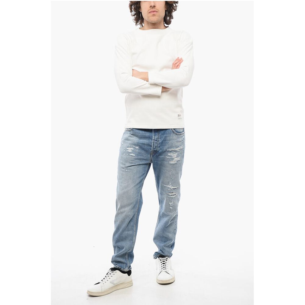 Champion Solid Color Cotton Crew-neck Sweatshirt