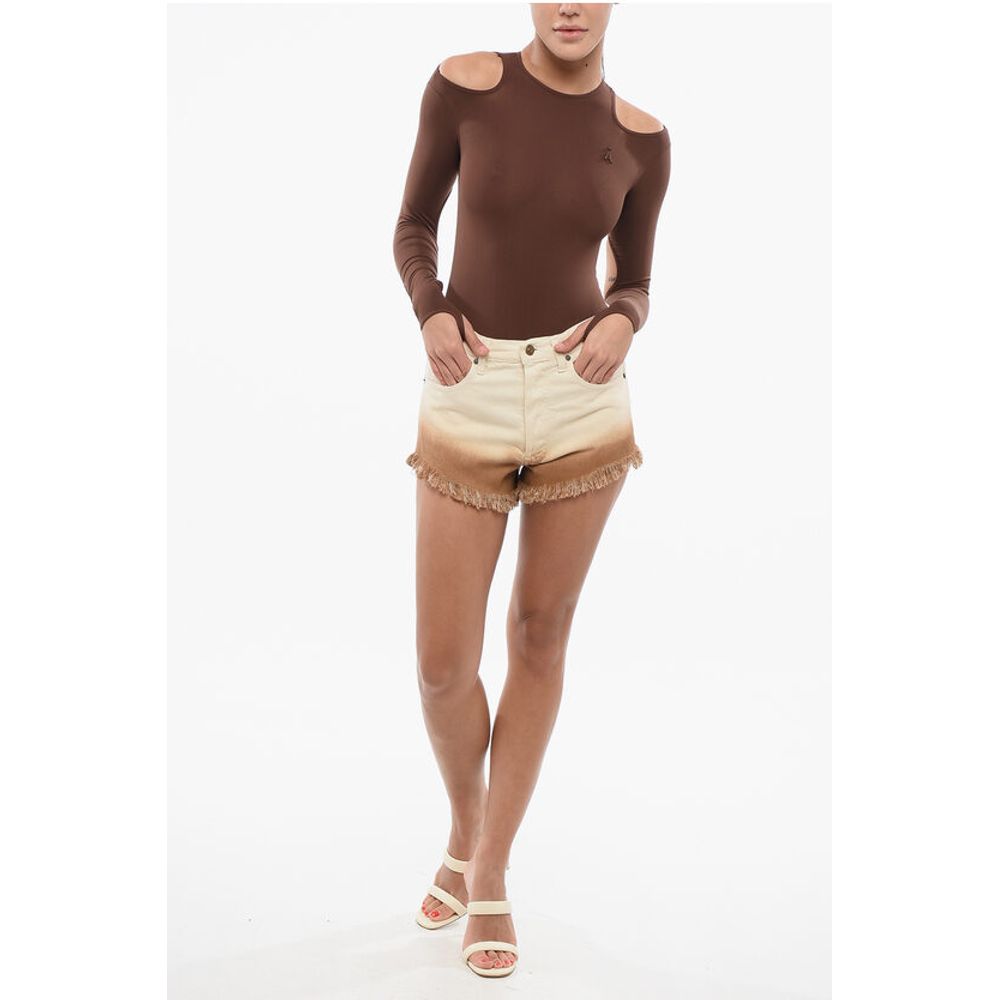 Alanui Frayed Hem Gradient Effect Shorts