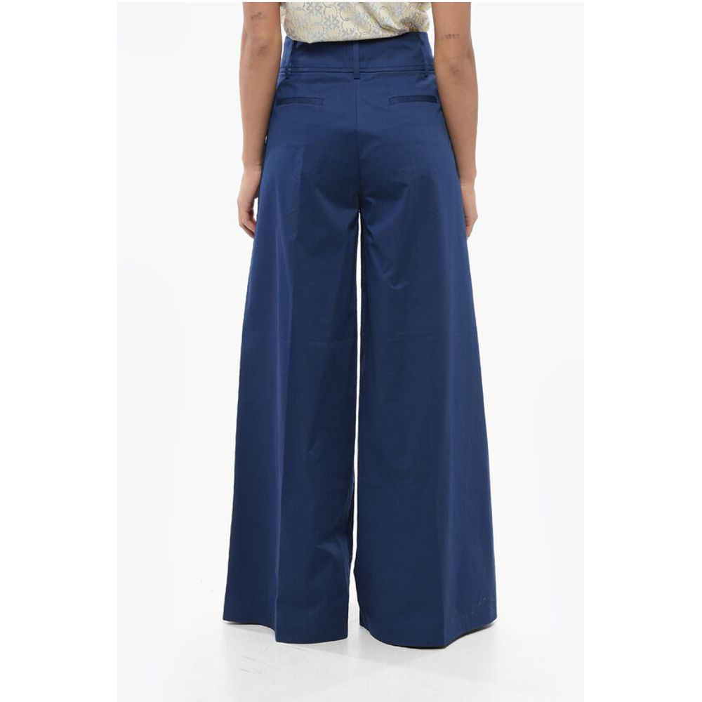 PINKO Single Pleated Palazzo Pants with Hidden Closure