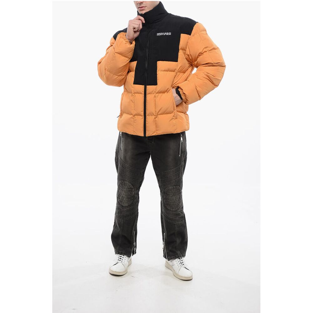 Marcelo Burlon Two Tone Designed LOGO CROSS Padded Jacket
