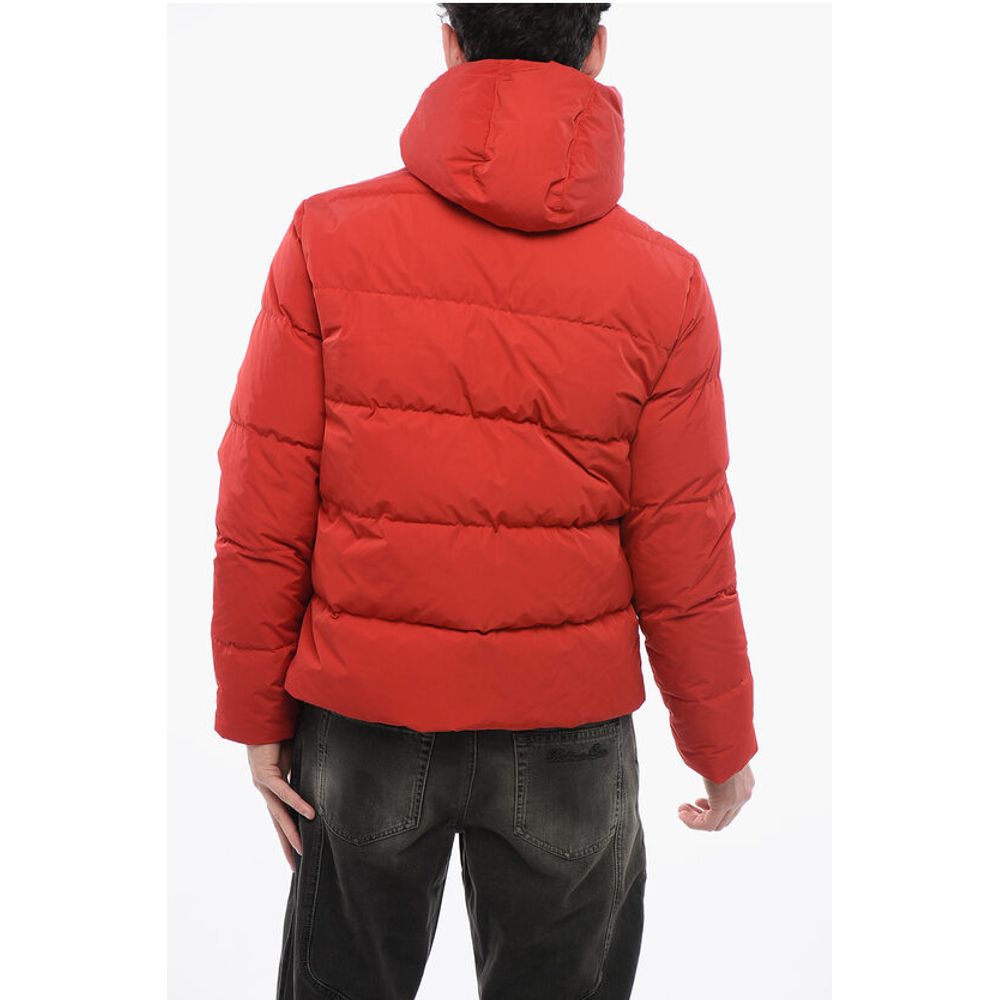 Aspesi Hooded Quilted Down Jacket with Front Zip
