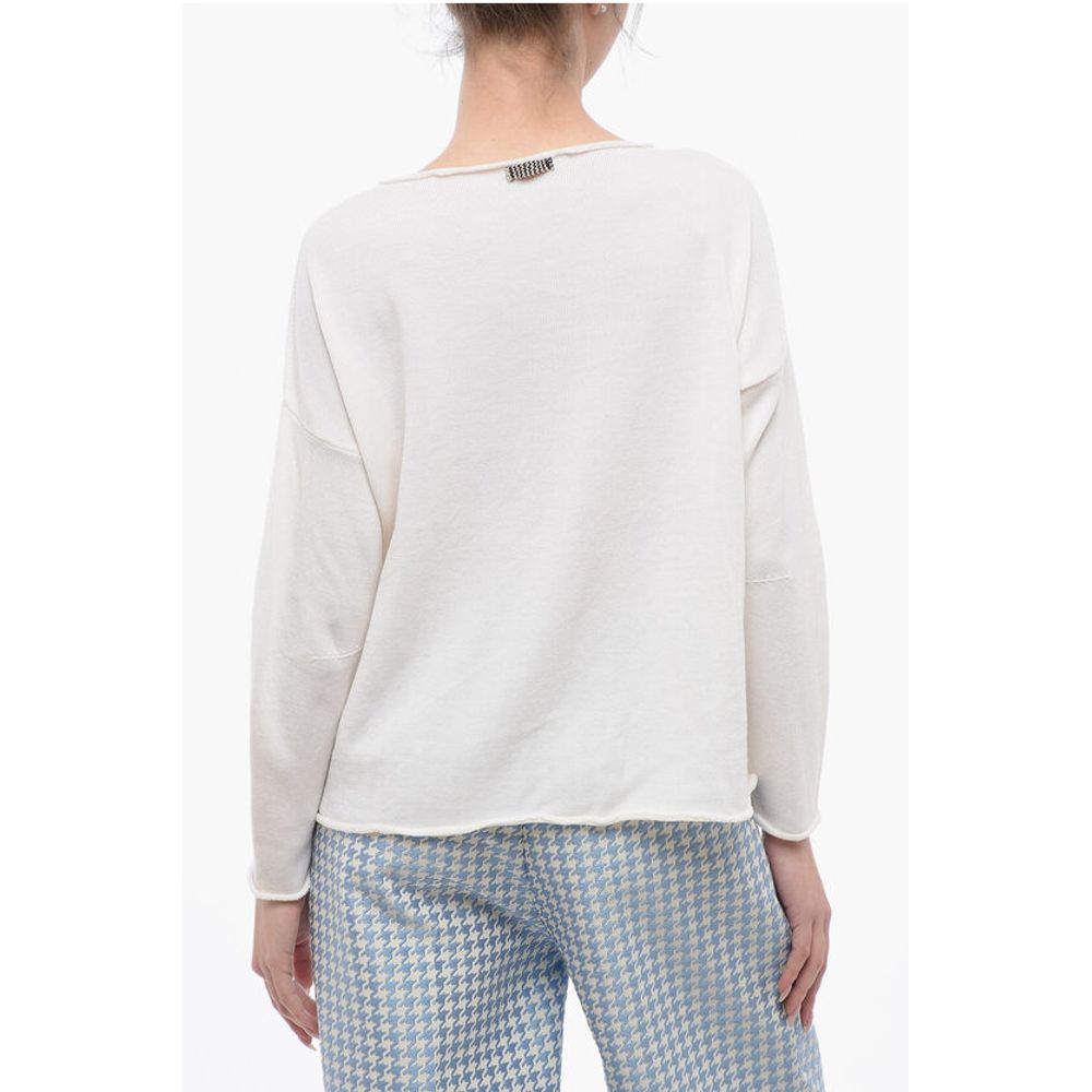 ArchivioB Merin Wool Crewneck Drop Shoulder Sweater