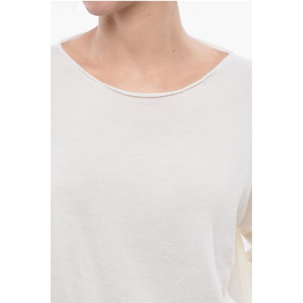ArchivioB Merin Wool Crewneck Drop Shoulder Sweater