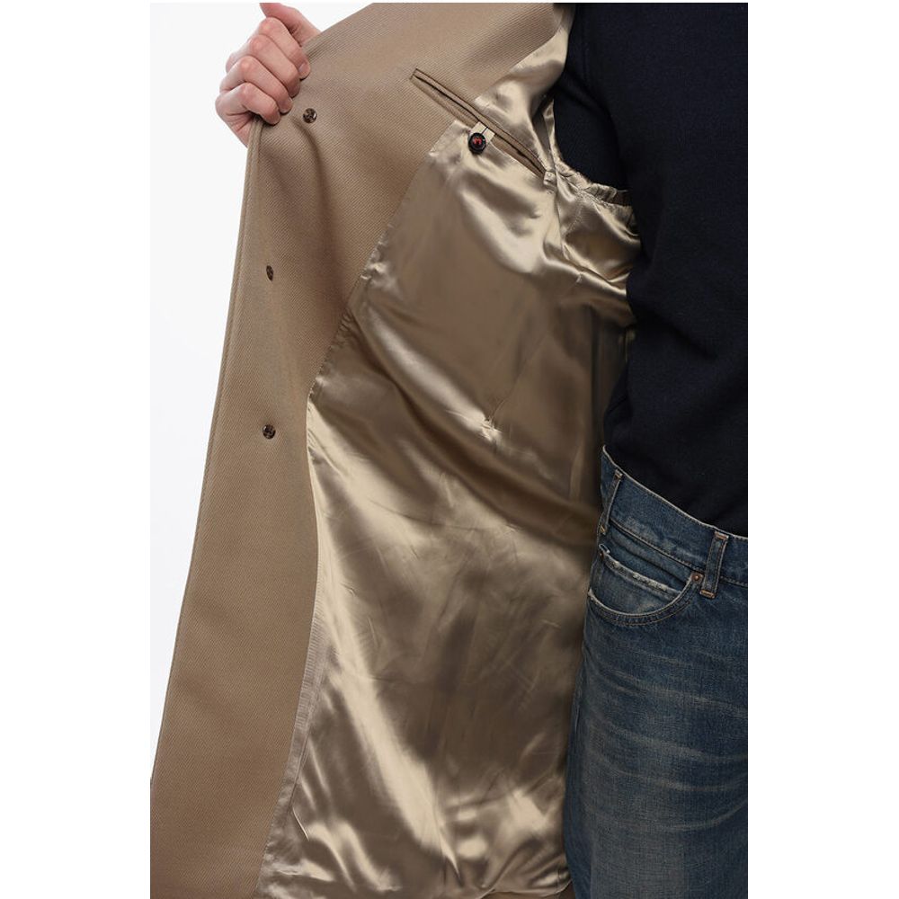 Maison Margiela Single Breasted Wool Coat With Hidden