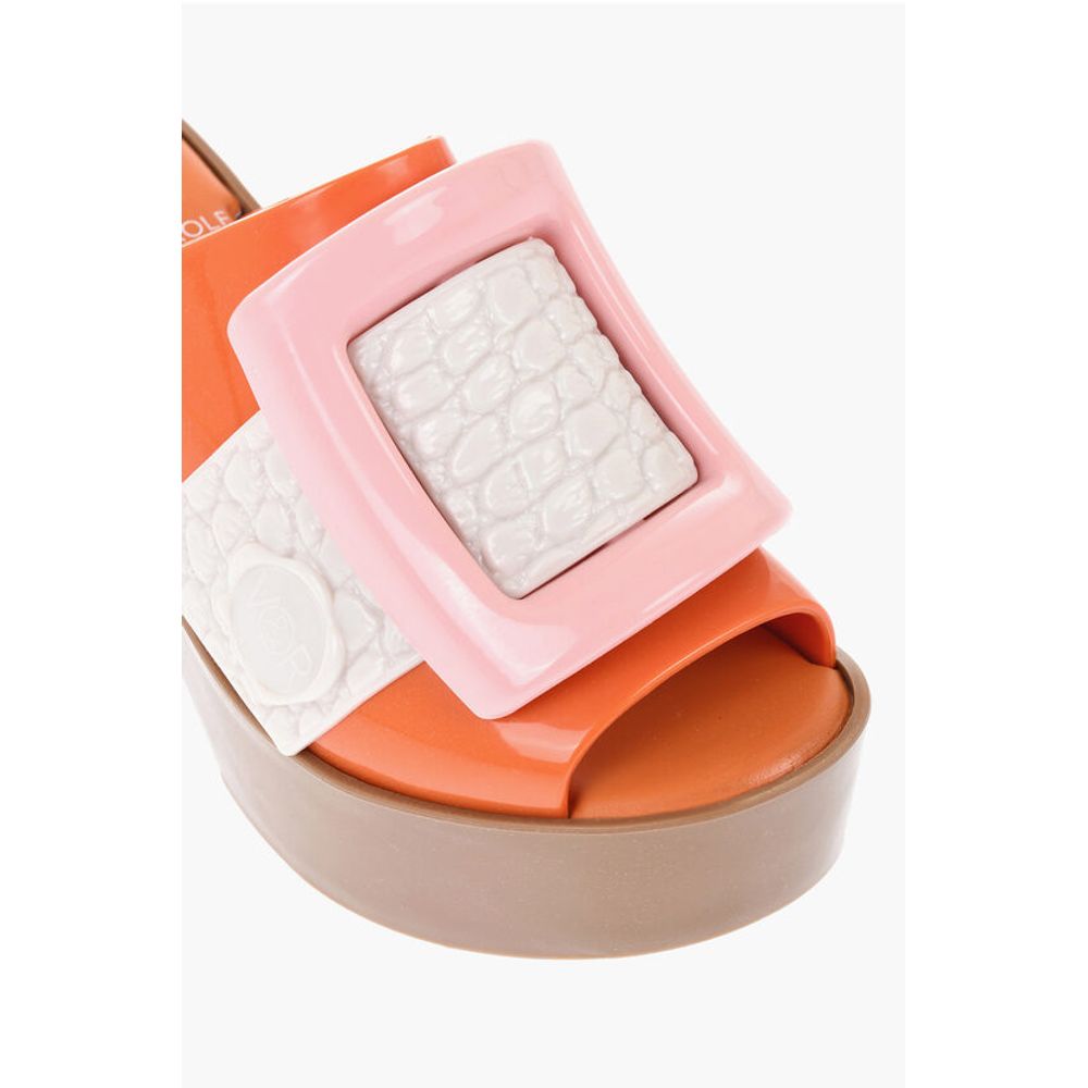 Viktor & Rolf MELISSA Rubber BUCKLE UP Mules with Maxi Buckle 10cm