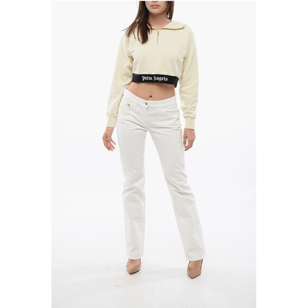 Palm Angels Brushed Cotton Hoodie With Logoed Band