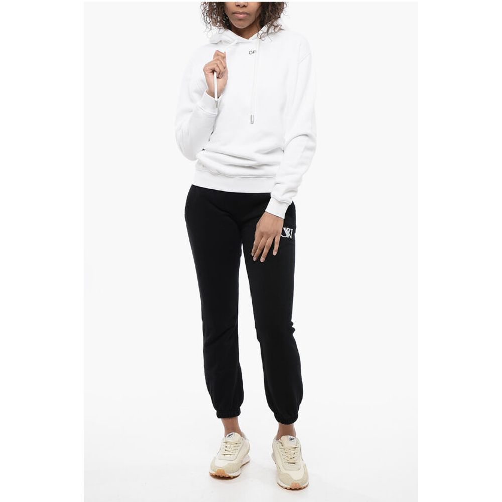 Off-White Overized Hoodie Sweatshirt with Embroidered Logo