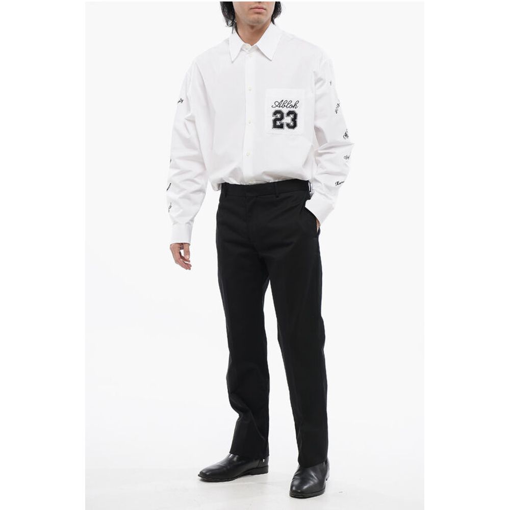 Off-White Slim Fit Cotton Pants