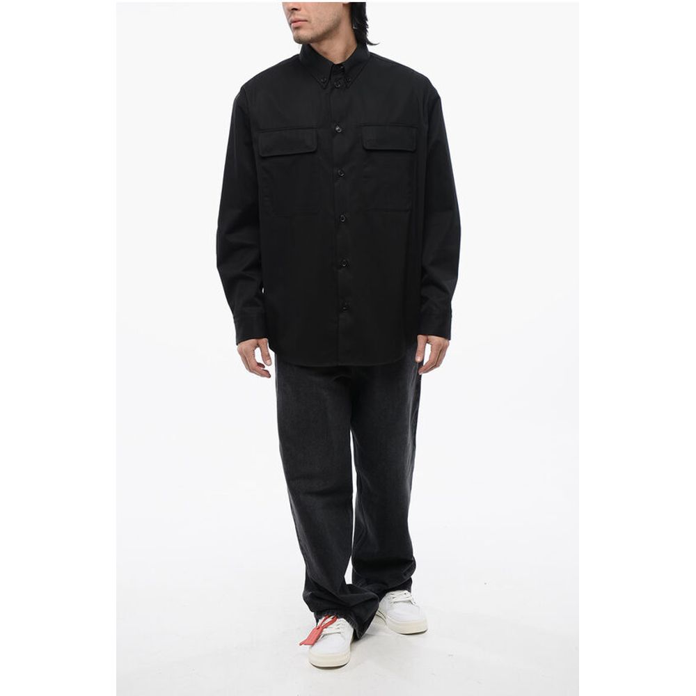 Off-White Button Down Utility Overshirt