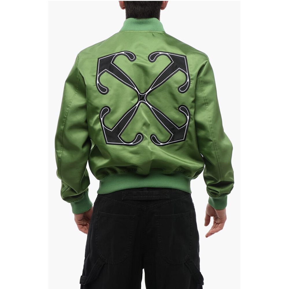 Off-White Nylon WILLOW Bomber Jacket with Front Logo