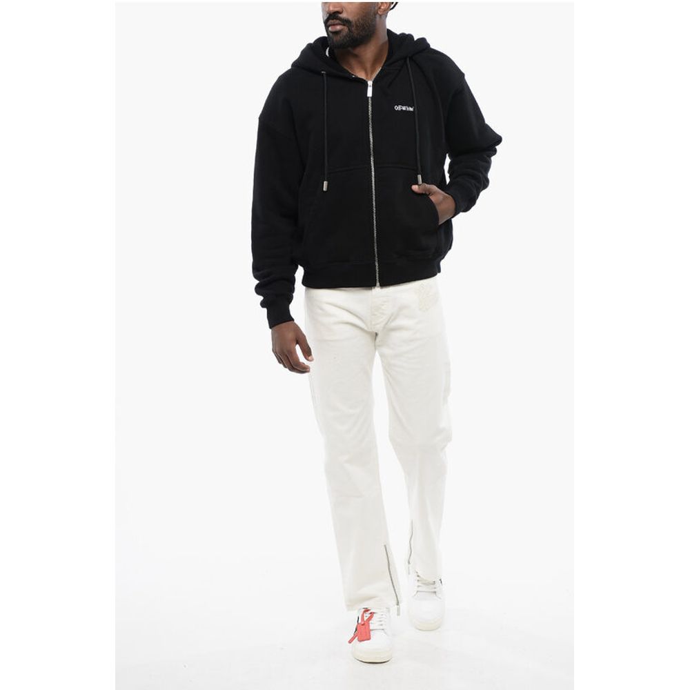 Off-White Hoodie TATTOO ARROW ZIP SKATE with 2 Pockets and Zip Closure