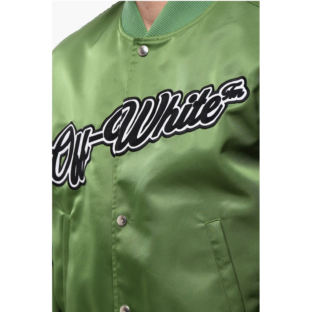 Off-White Nylon WILLOW Bomber Jacket with Front Logo
