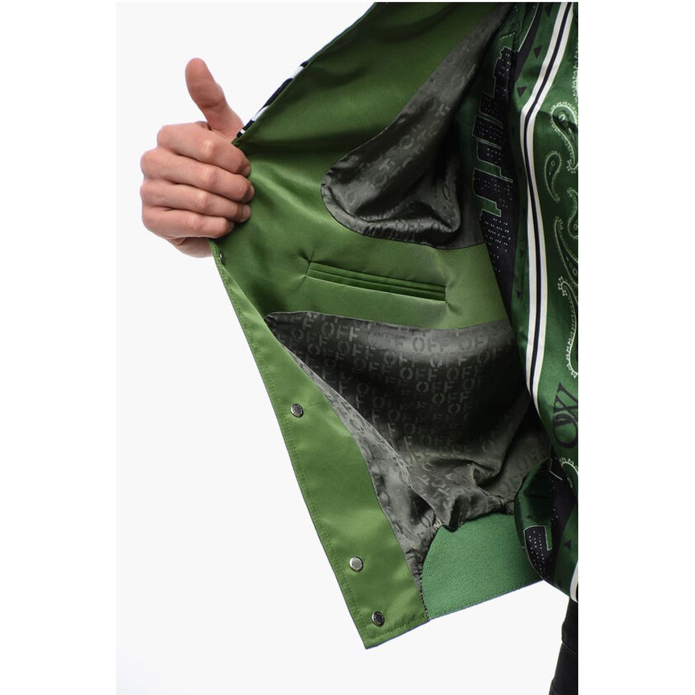 Off-White Nylon WILLOW Bomber Jacket with Front Logo
