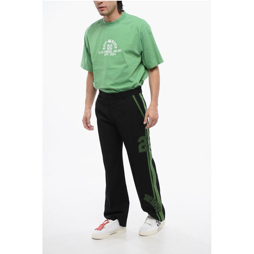 Off-White Pants BUFFALO With Contrasting Side Bands