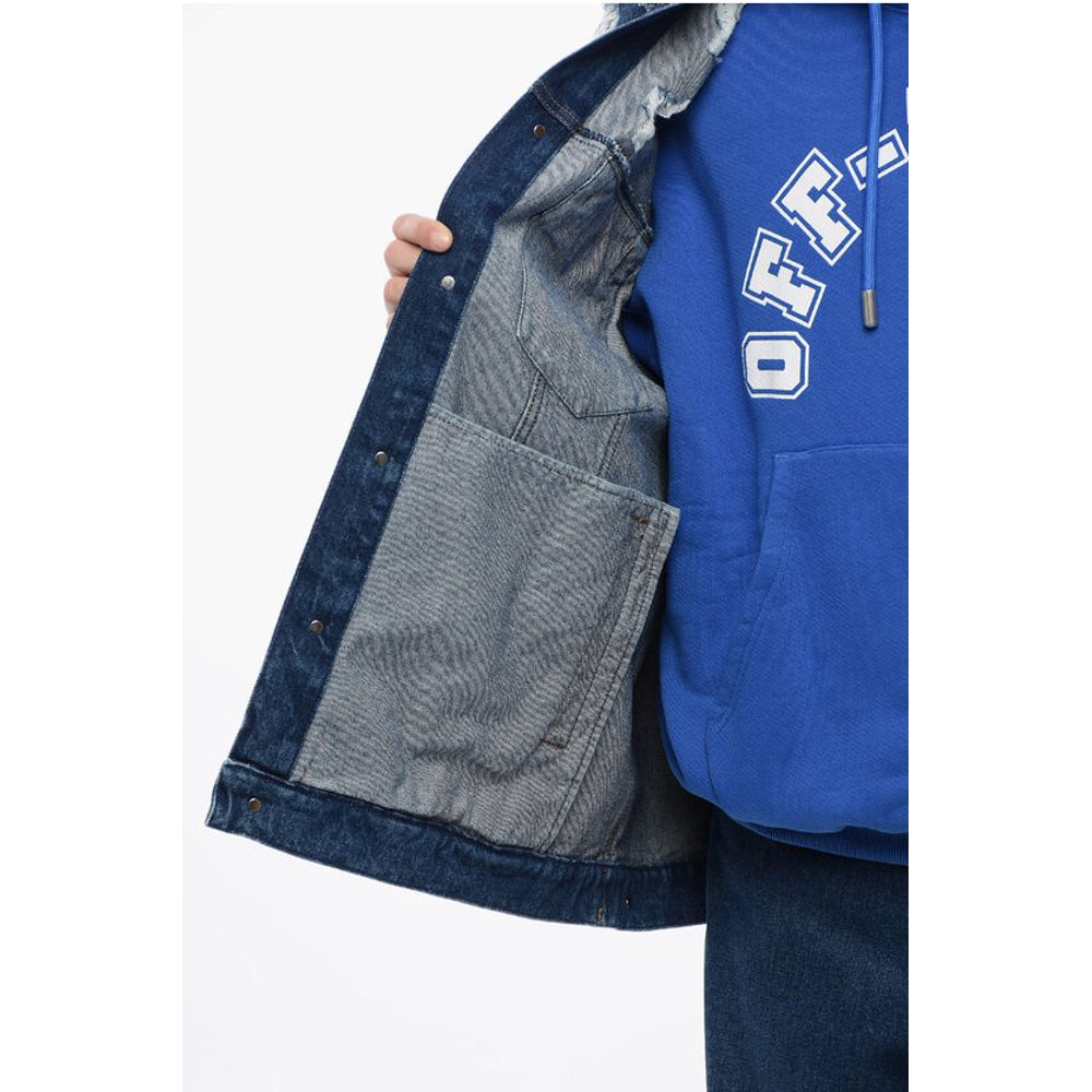 Off-White Distressed Effect STARS OVER Denim Vest