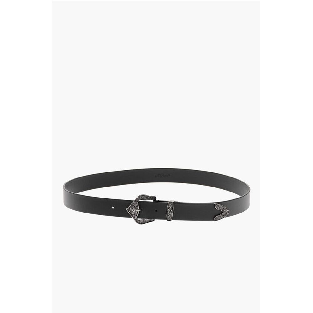 Off-White Leather WESTERN ARROW Belt 30mm