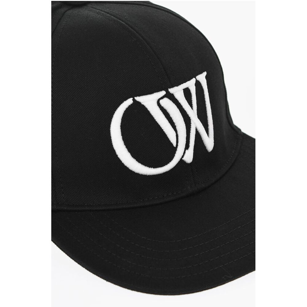 Off-White Cotton Twill BOXY Cap with Maxi Frontal Monogram