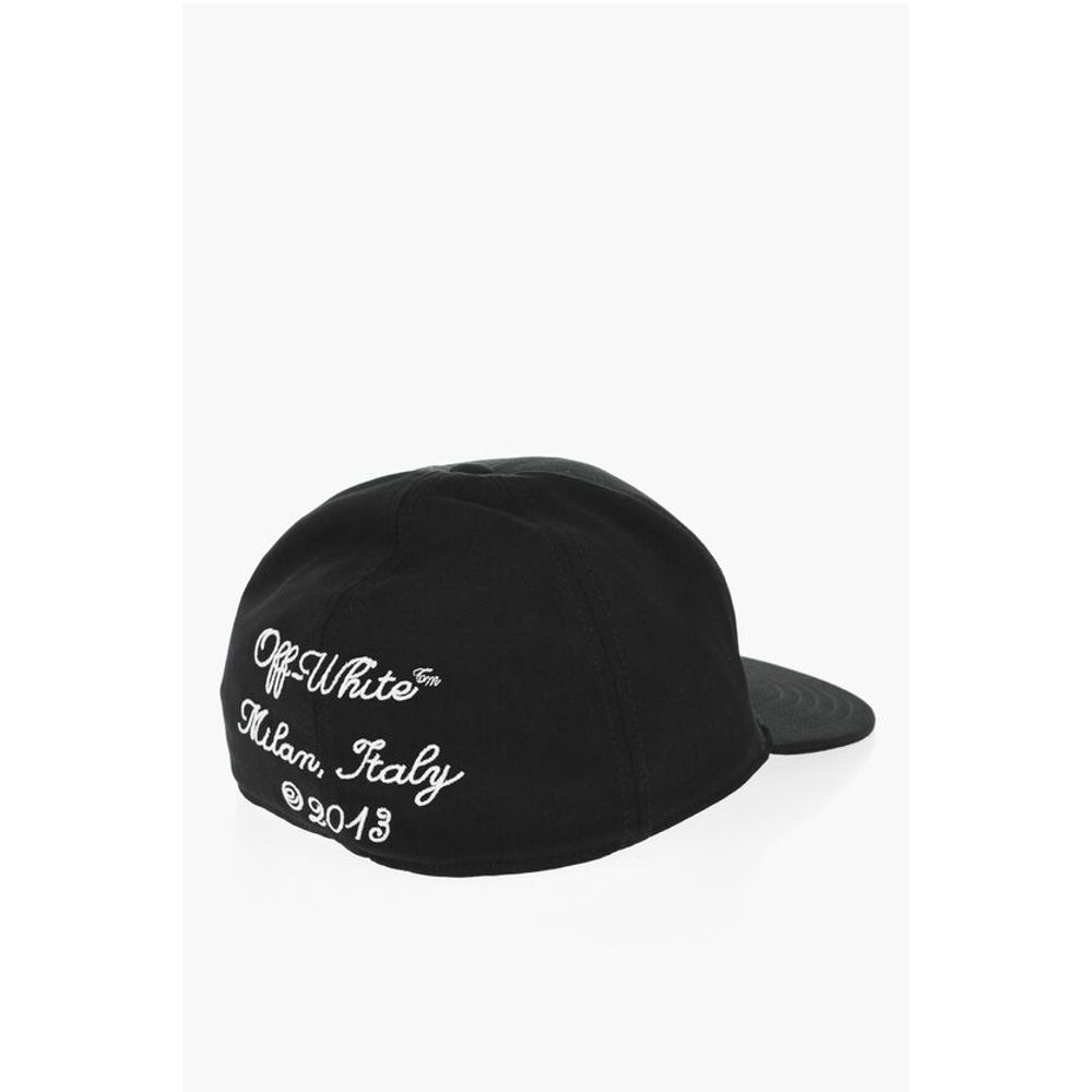 Off-White Cotton Twill BOXY Cap with Maxi Frontal Monogram