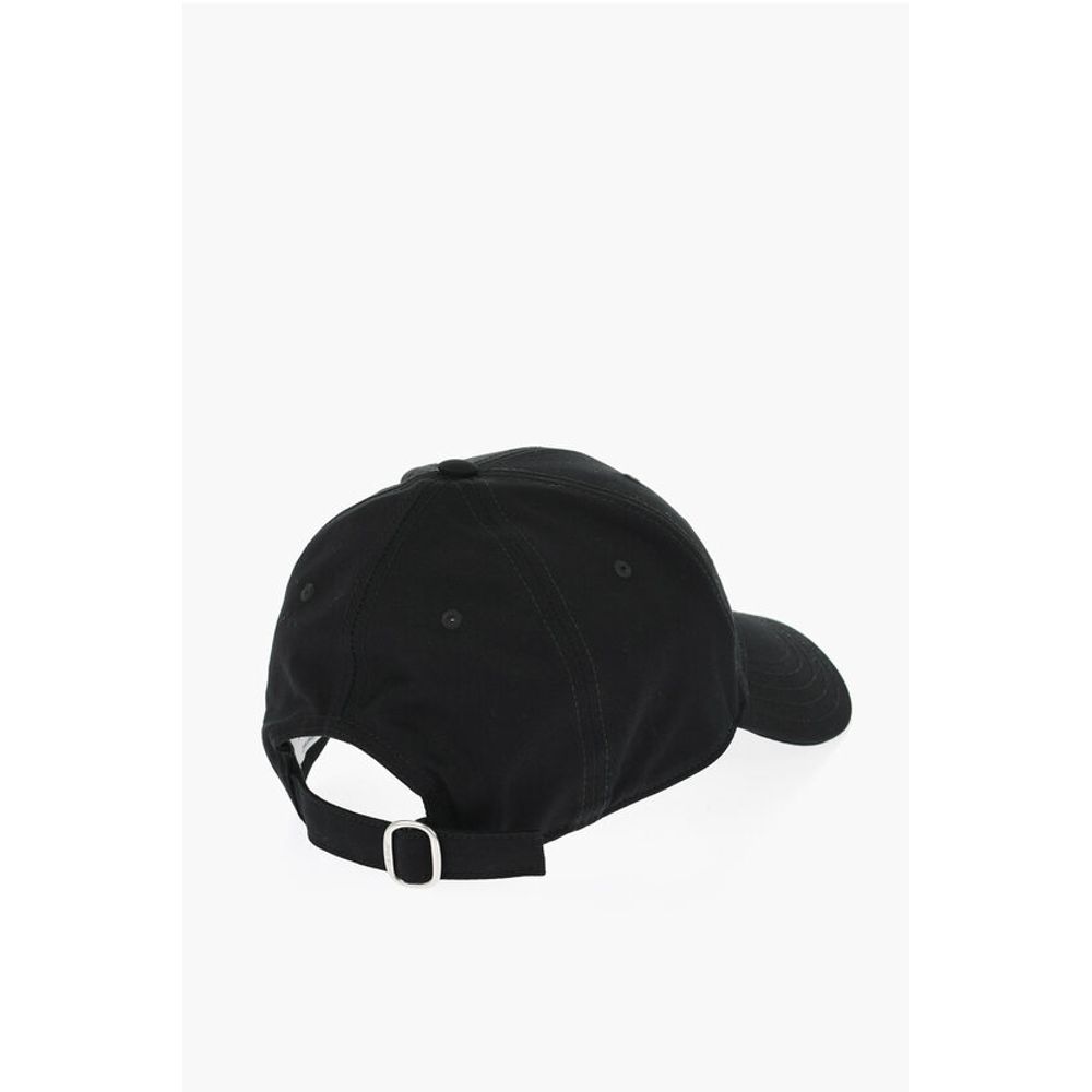 Off-White Cotton QUOTES Cap with Embroidery