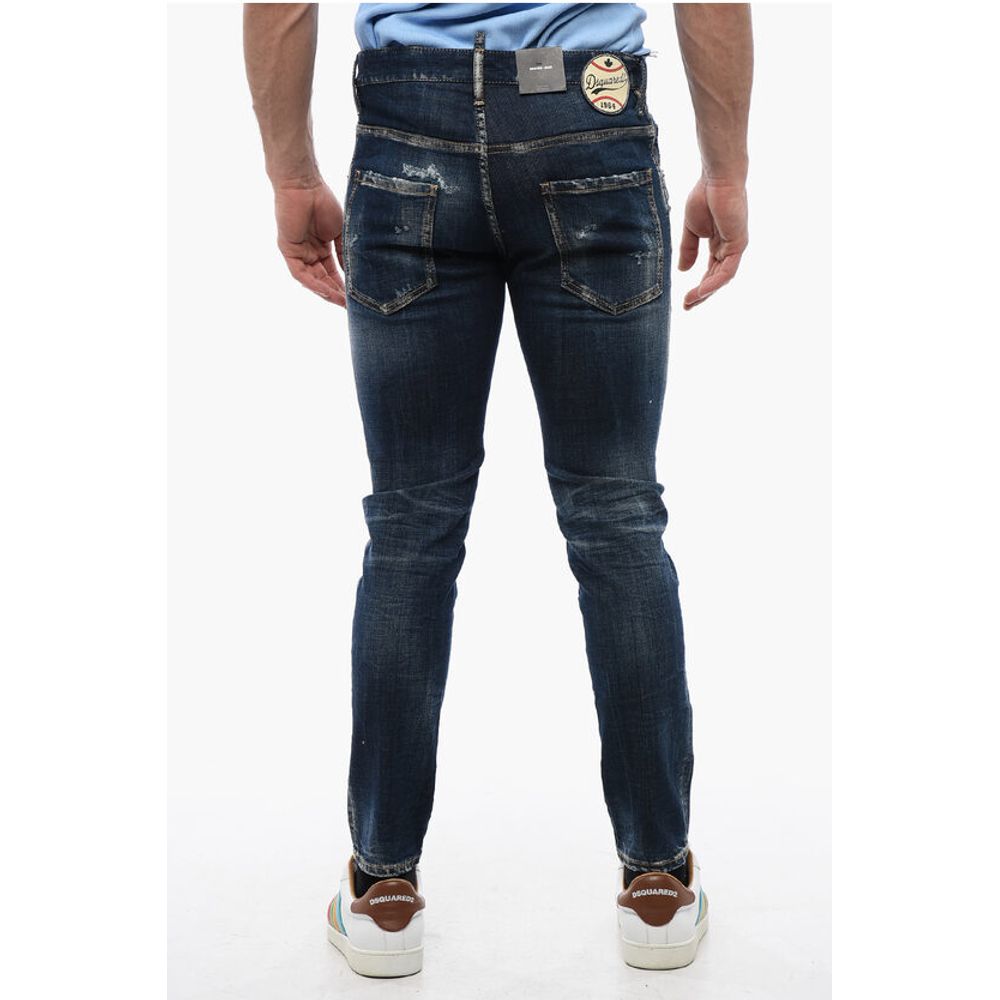 Dsquared² Distressed SKATER Denims with Dark Wash