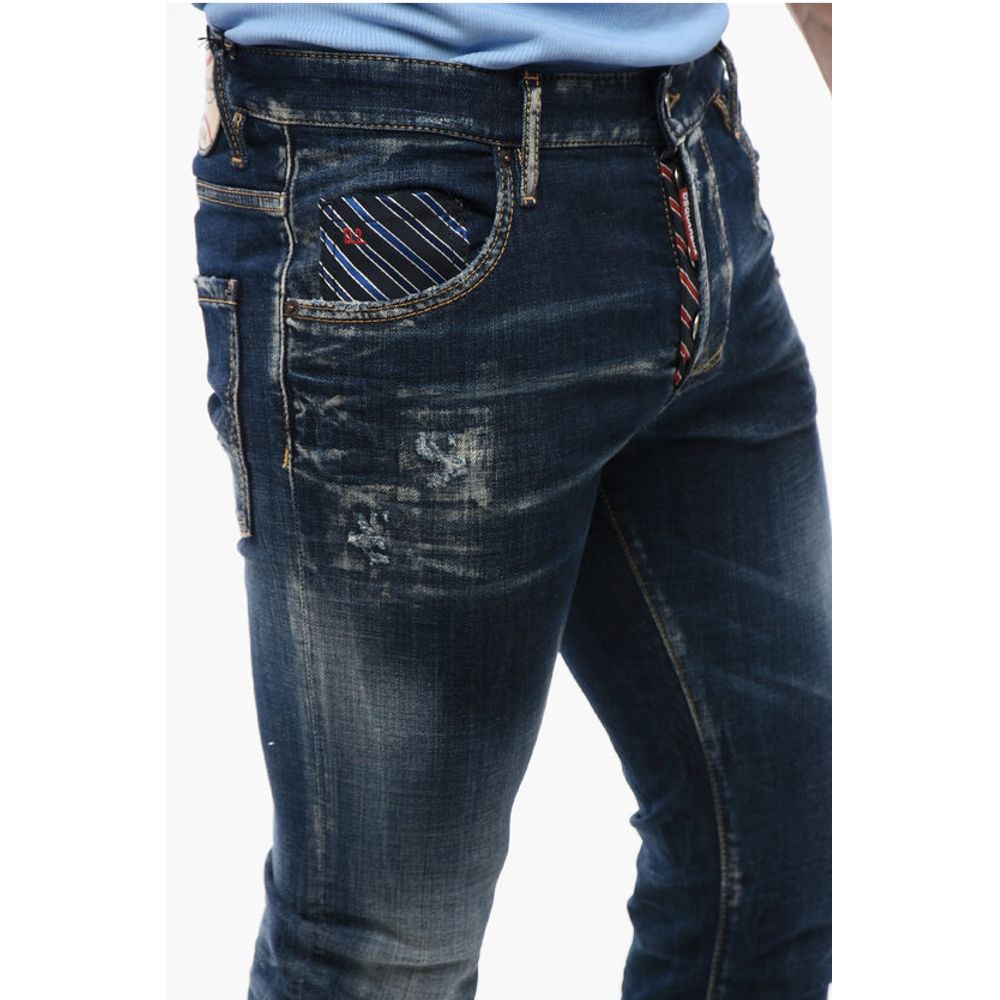 Dsquared² Distressed SKATER Denims with Dark Wash