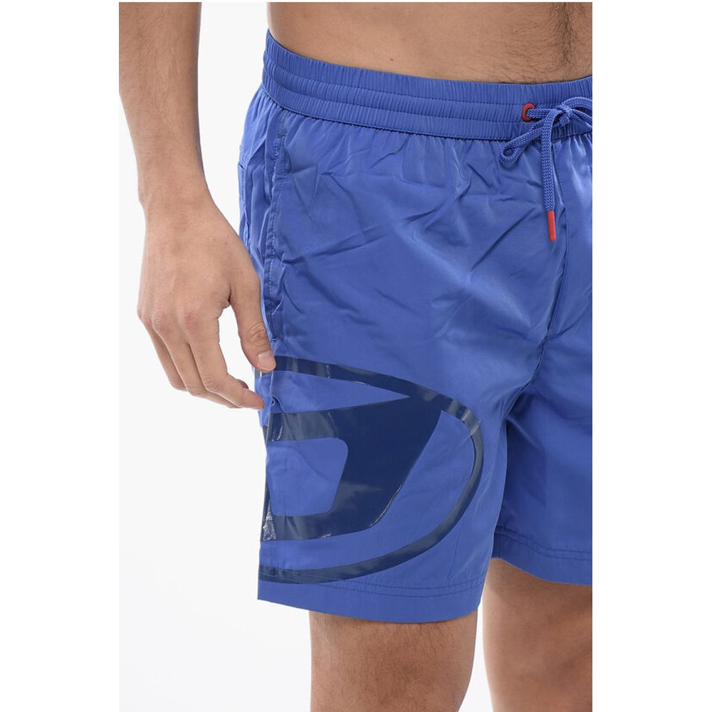 Diesel Solid Color BMBX-RIO-41 Swim Shorts with Shiny Oval D Logo