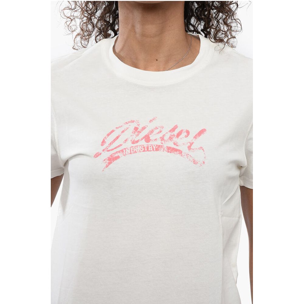 Diesel Cotton T-Shirt with Embossed Logo