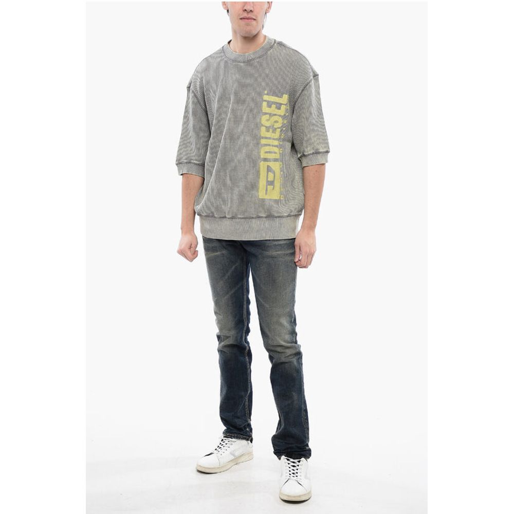 Diesel RED TAG Short Sleeves Acid Wash Effect S-COOLWAFY-N1 Crew-Ne