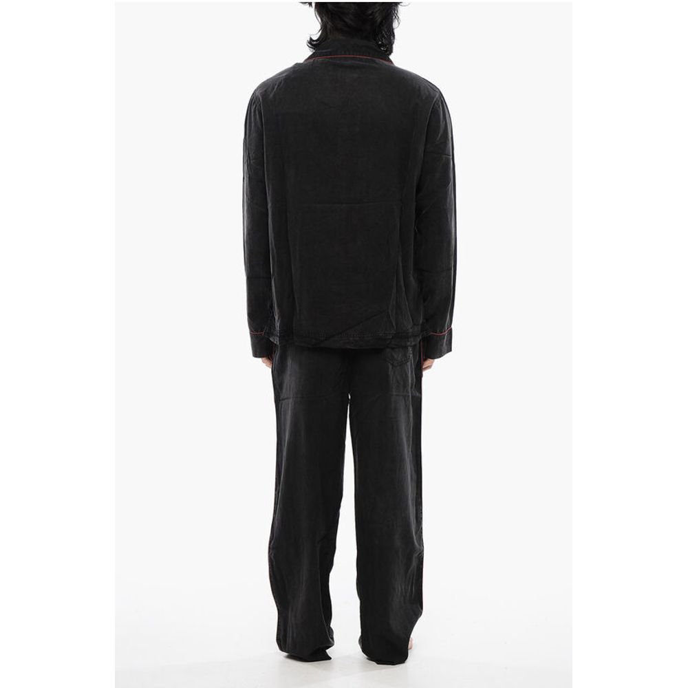 Diesel Faded Effect Solid Color UMSET-LOOMY Long Pyjamas Set with C